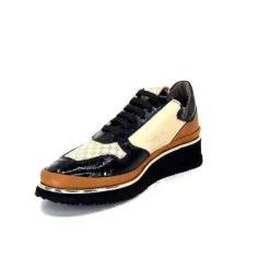 Xsa 9809 Cuir Noir, Marron & Creme